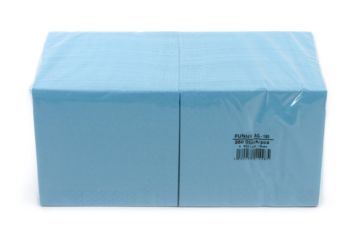 Divertente strati tovaglioli 33 x 33 cm con 1/volte (4 confezioni da 250) azzurro