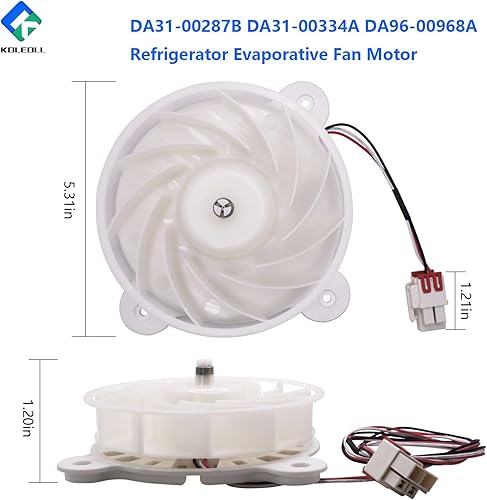 Miniatura 2 de DA31-00287B DA31-00334A DA96-00968A Motor del ventilador del evaporador del refrigerador compatible con Samsung 3954921 AP5948644 PS9494284
