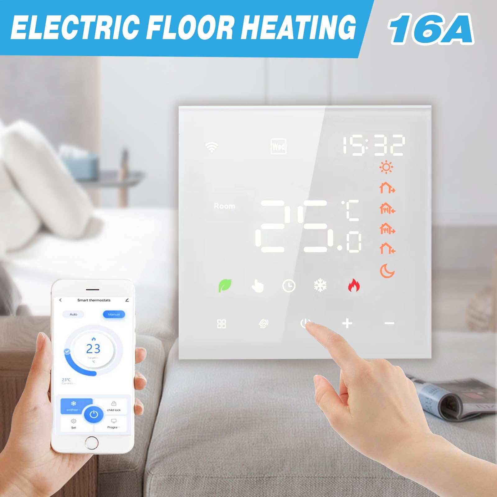 Thermostat intelligent - Chauffage au sol électrique - Thermostat