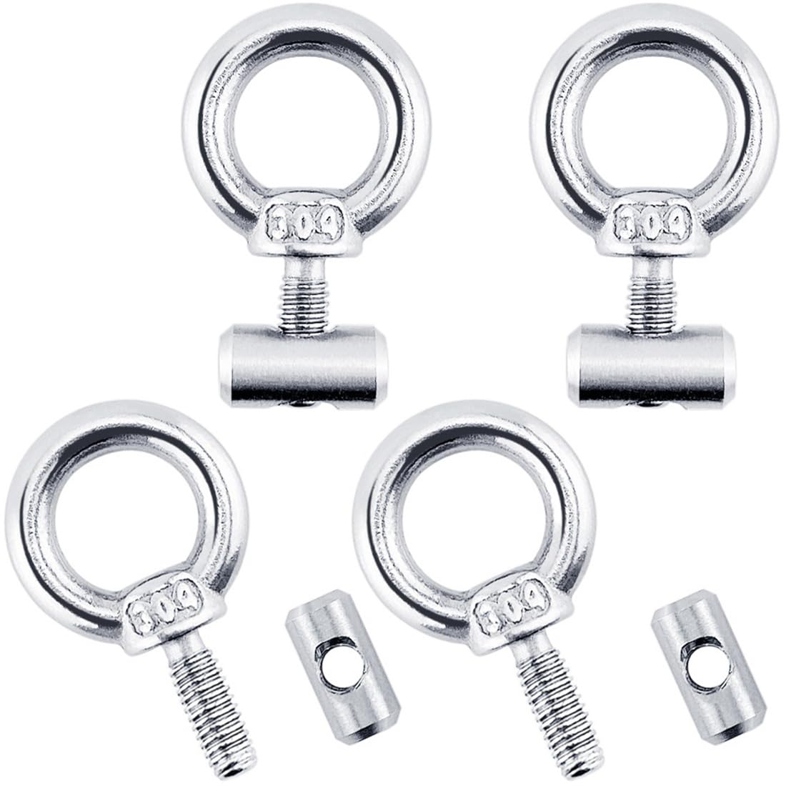 4 Stück Stopper für Kederschiene 8-10 mm Kederstopper mit Karabiner Edelstahl Kederstopper, Kederschiene Zubehör für Caravan Wohnmobil Campervan Boot Kederschiene Zubehör(4PCS 8-10 mm)