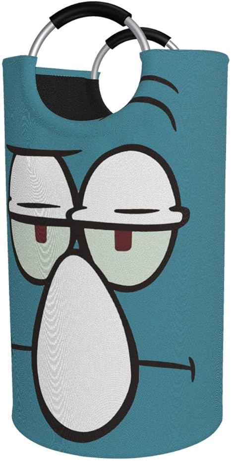 Amazon スポンジ ボブ キャラ イカルド フェイス イラスト ランドリーバスケット ランドリーかご 洗濯カゴ せんたくかご 収納ボックス おもちゃ 収納 おしゃれなインテリア雑貨 防水取っ手付き 折りたたみ 幅38 高さ72 Cm ランドリー収納 オンライン通販