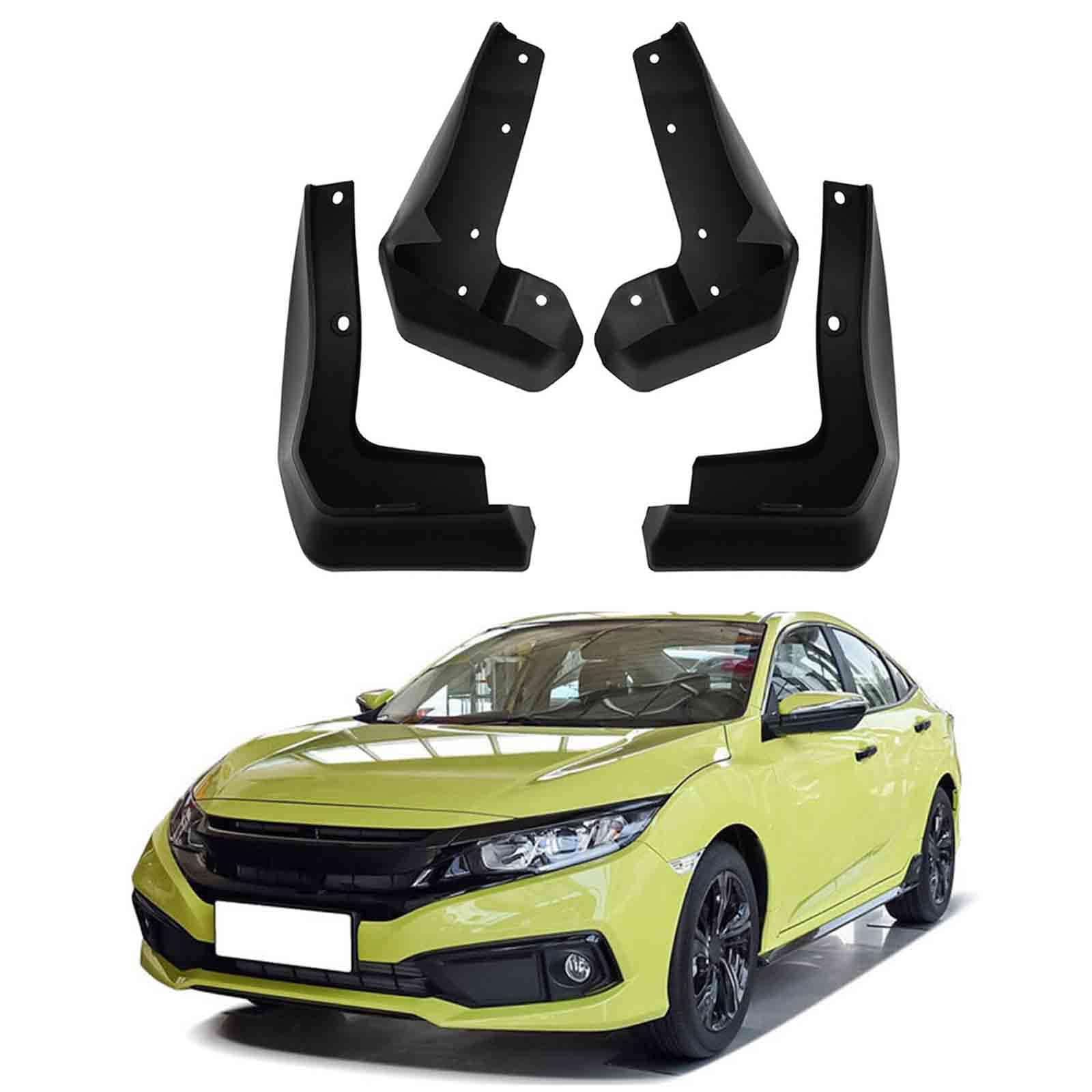 JGQFB Car Mudguards,Compatible with Honda Civic Sport (With Side Skirts) 2019,Auto Parts