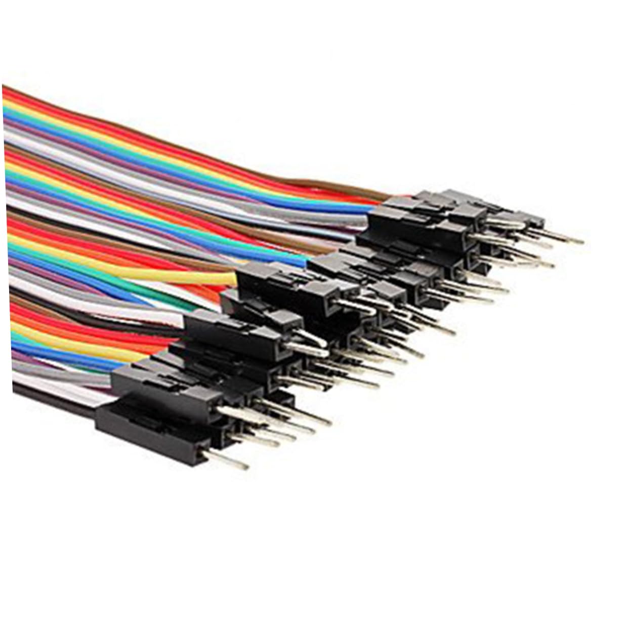 Mikikit Male to Female Breadboard Jumper Wires 40-pin Ribbon Cable 30cm Length Cable Non-Standard Header Support