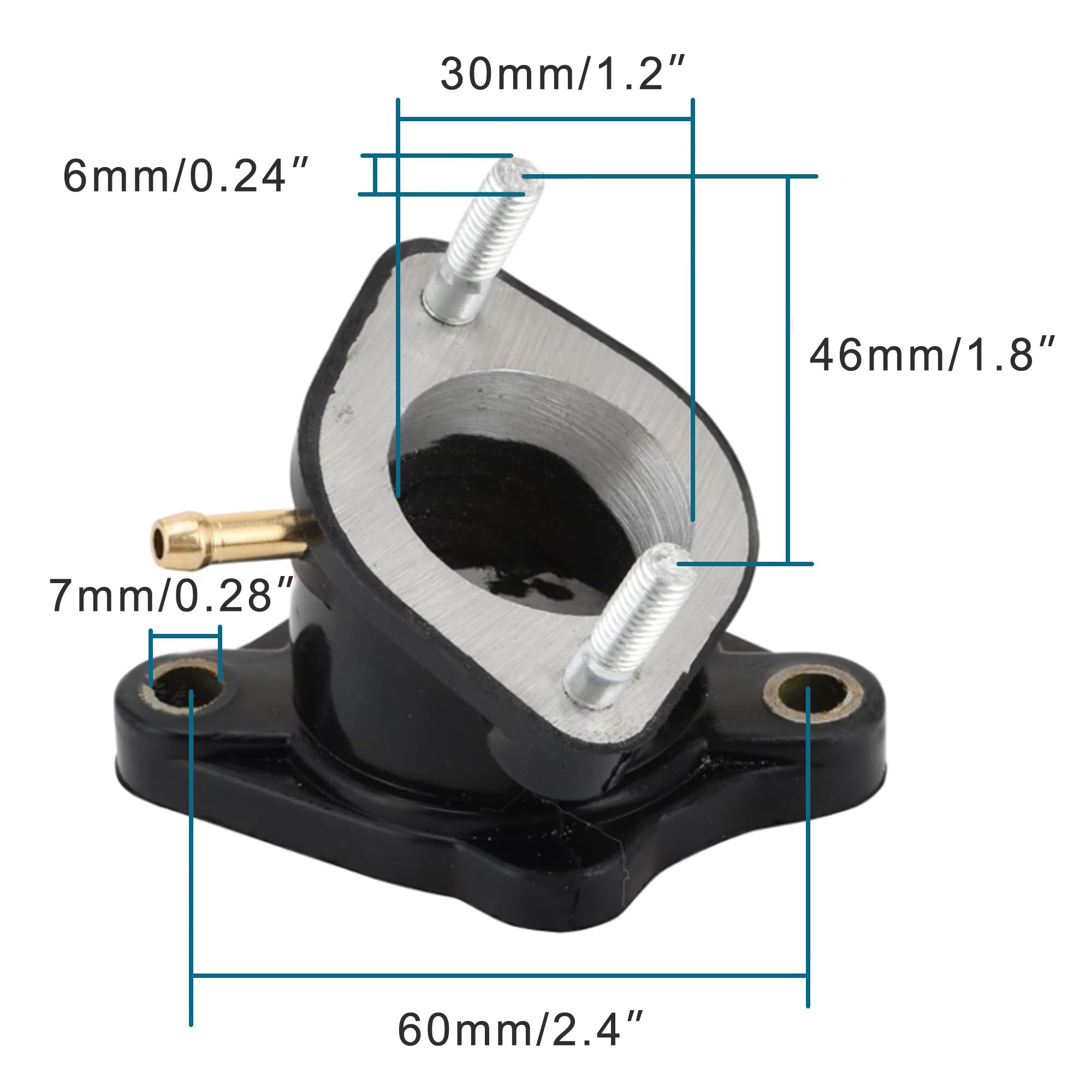 GOOFIT 30mm Tubo Collettore di Aspirazione Sostituzione per CG 200cc 250cc ATV 4 Wheeler Quad Dirt Pit Bike Go Kart