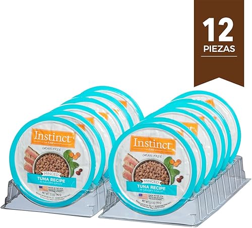 Miniatura 6 de Instinct Receta picada sin granos con atún real, comida húmeda natural para gatos, tazas de 3.5 onzas (caja de 12)