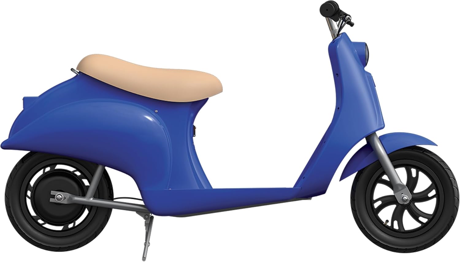 Razor Electric Retro Scooter for Ages 8+, 170 lb Max Weight, Blue, w/ 250W Motor, 12.5” Tires & 24V Battery, Up to 15 MPH, Pocket Mod – Lightweight Ride On Motorcycle Bike for Young and Teen Riders