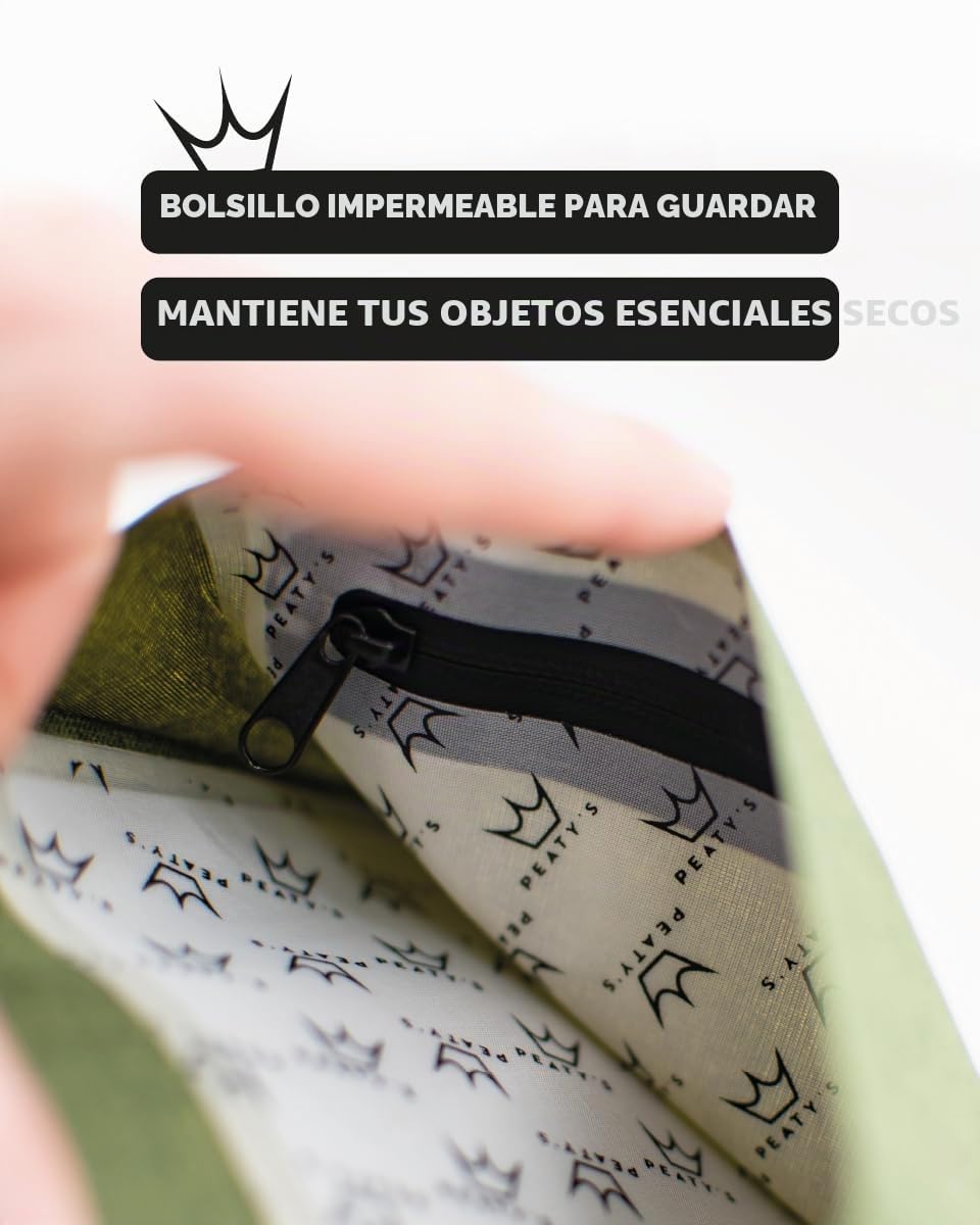 Peaty's Holdfast Bolsa Portaherramientas para Bicicleta - Impermeable con Sistema Antideslizante y Bolsillo con Cremallera, Organizador Reflectante para Herramientas de Ciclismo sin Mochila - Negro