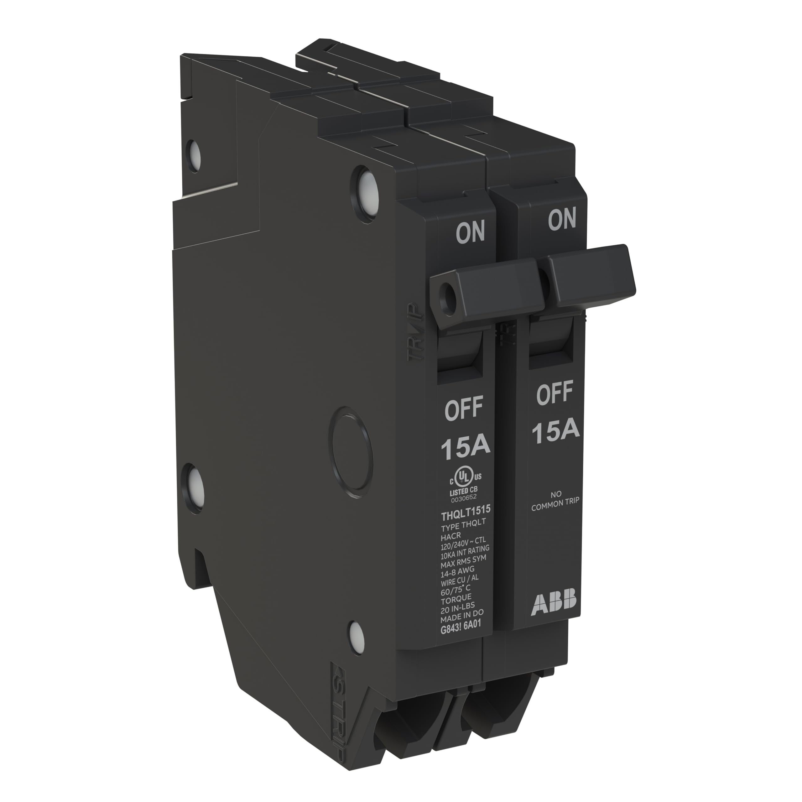 ABB Q-Line® Tandem Circuit Breaker • 15A/1P Configuration • 120/240 VAC — Amazon image 3