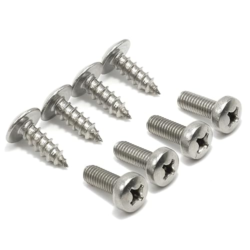 Miniatura 5 de ReplacementScrews Tornillos de matrícula compatibles con Nissan, acero inoxidable, montaje delantero o trasero, se adapta a todos los modelos de
