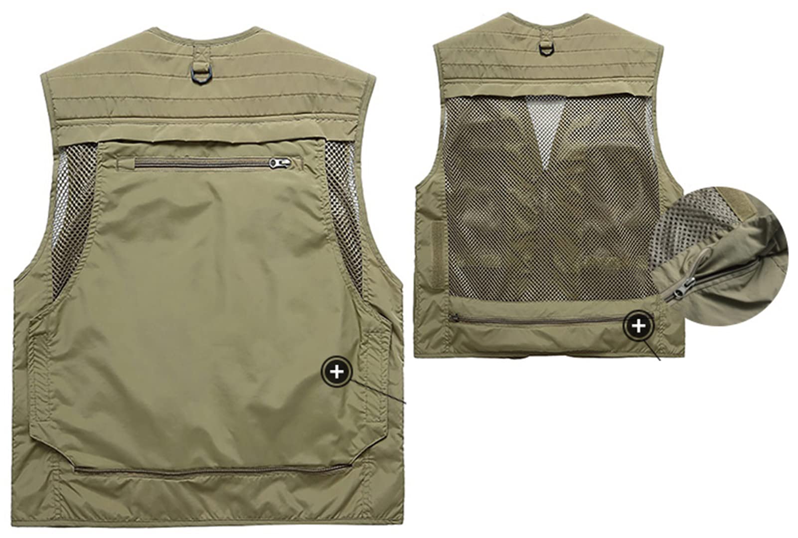 Gilet da Pesca Uomo Traspirante Multitasche Giacca Senza Maniche Caccia Fotografi Outdoor Vest Safari Giacche Gilet
