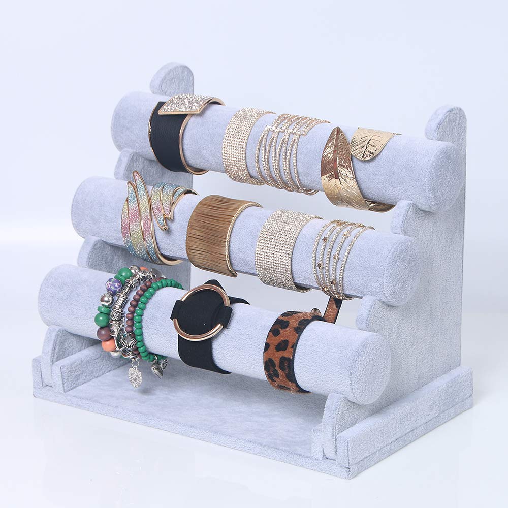 Scrunchie Racks Snapklik.com : Coward 3 Tier Bracelet Organizer Display Holder, Beige ...