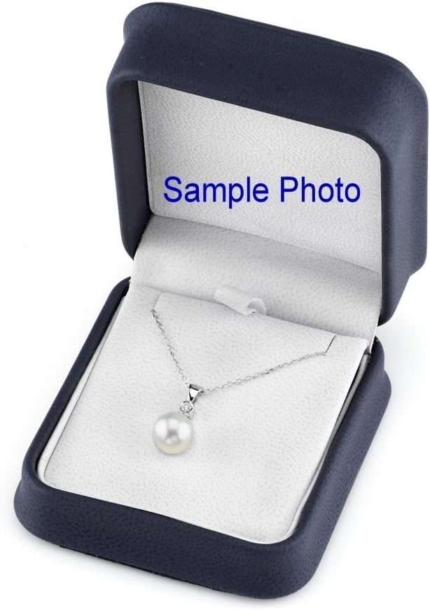 The Pearl Source 14K Gold 8-9mm Round Pink Freshwater Cultured Pearl Hope Pendant Necklace for Women - Image 2