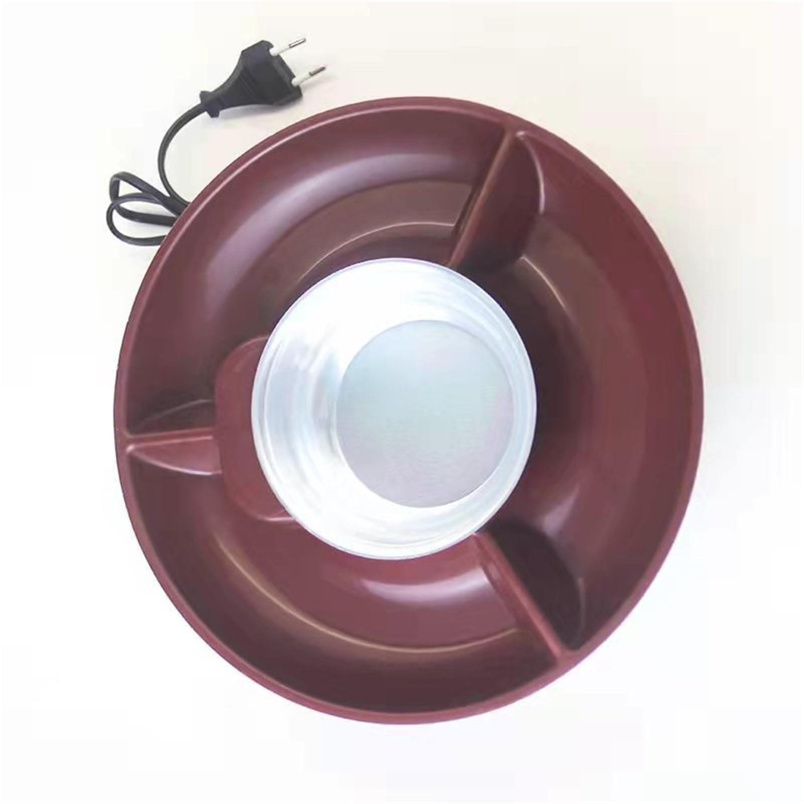 Set Fonduta di Cioccolato Elettrica Fontana di Cioccolato con Vassoi DIY Fonduta di Formaggio, Fusione Scaldacongelati per Intingere(Brown)