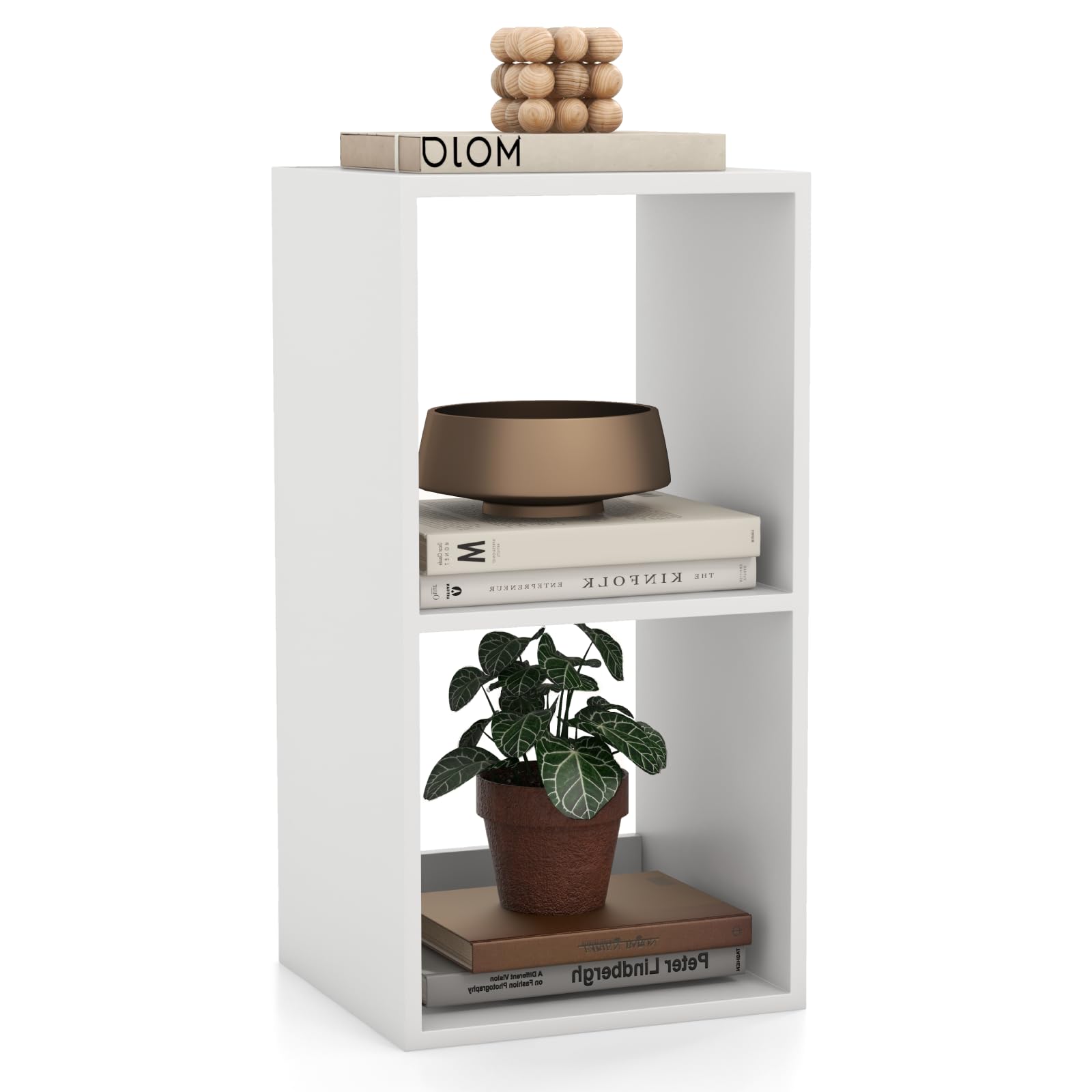 CASART Cube Storage Unit, Open Shelf Bookcase with Anti-Tipping Kits, Modern Compact Display Bookshelf for Living Room Study Office (White, 2-Cube: 35 x 33 x 69cm) — image 1