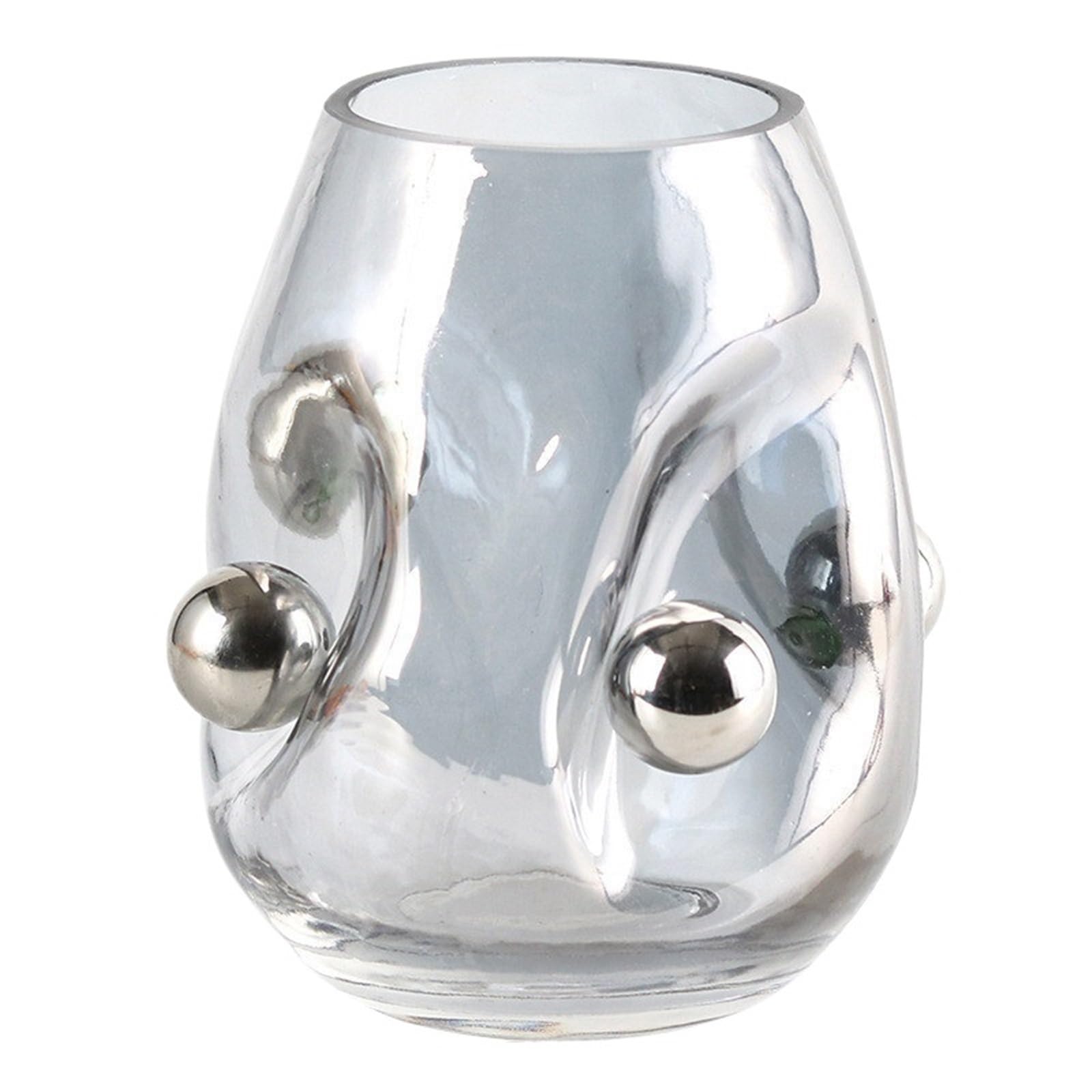 QuxetlRyz Glass Hydroponic Vase Irregular Transparent Glass Vase, Creative Spherical Art Flower Arrangement, Hydroponic, Container, Home Decoration(S)