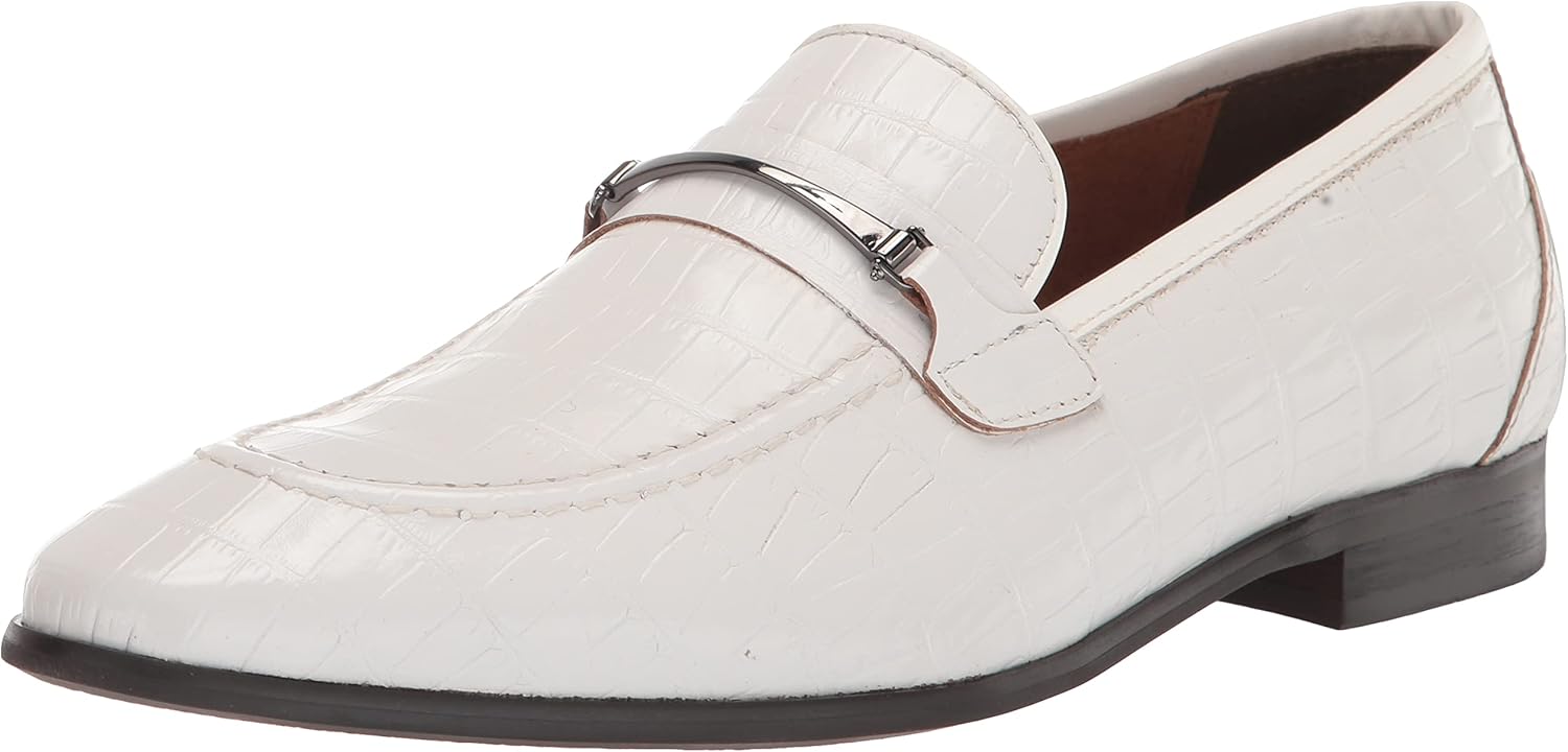 Stacy Adams Men's Ferdinand Slip On Loafer, White, 10.5