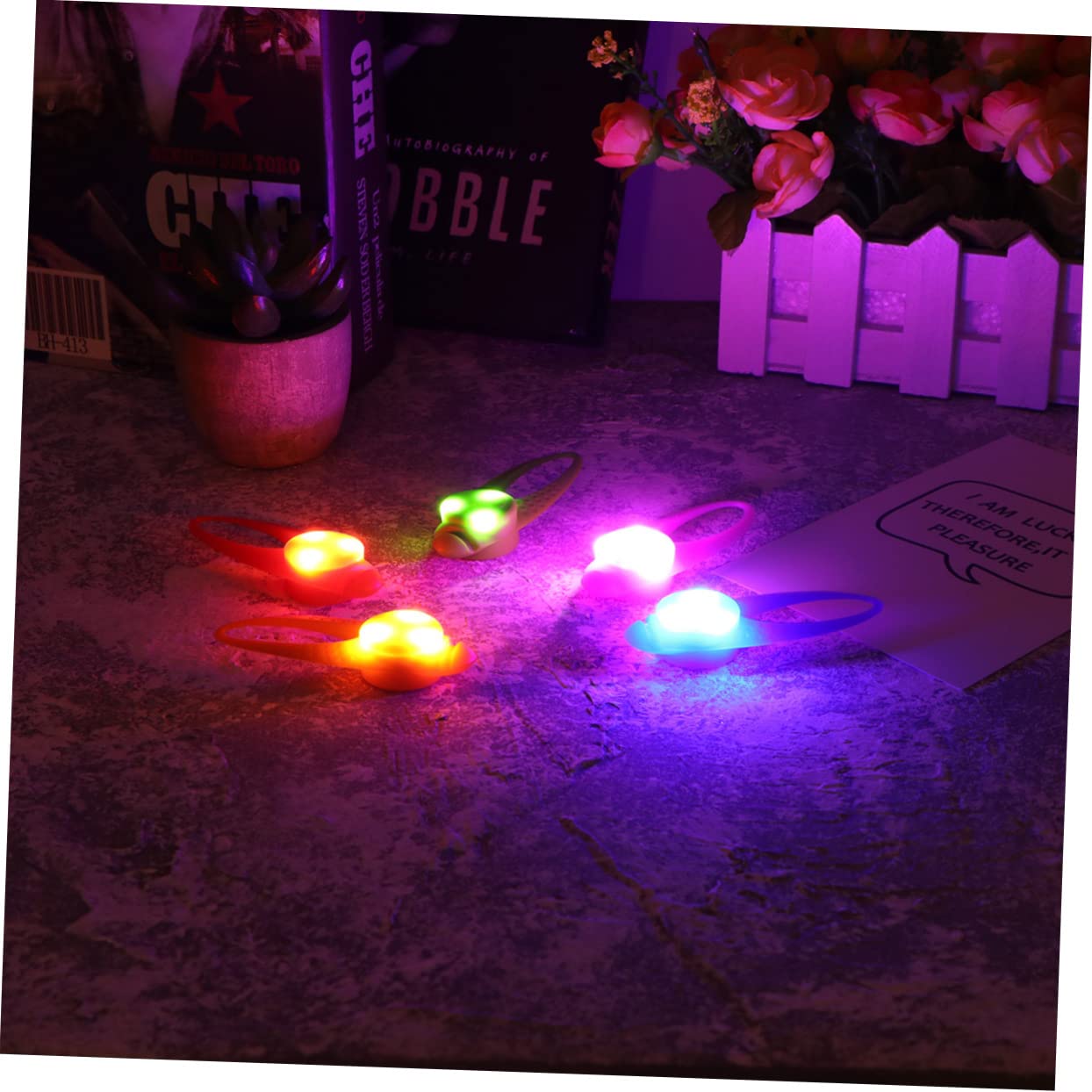 BESPORTBLE 2 Set di Ciondoli in Silicone A LED per Collare per Cani 5 Pezzi * 2