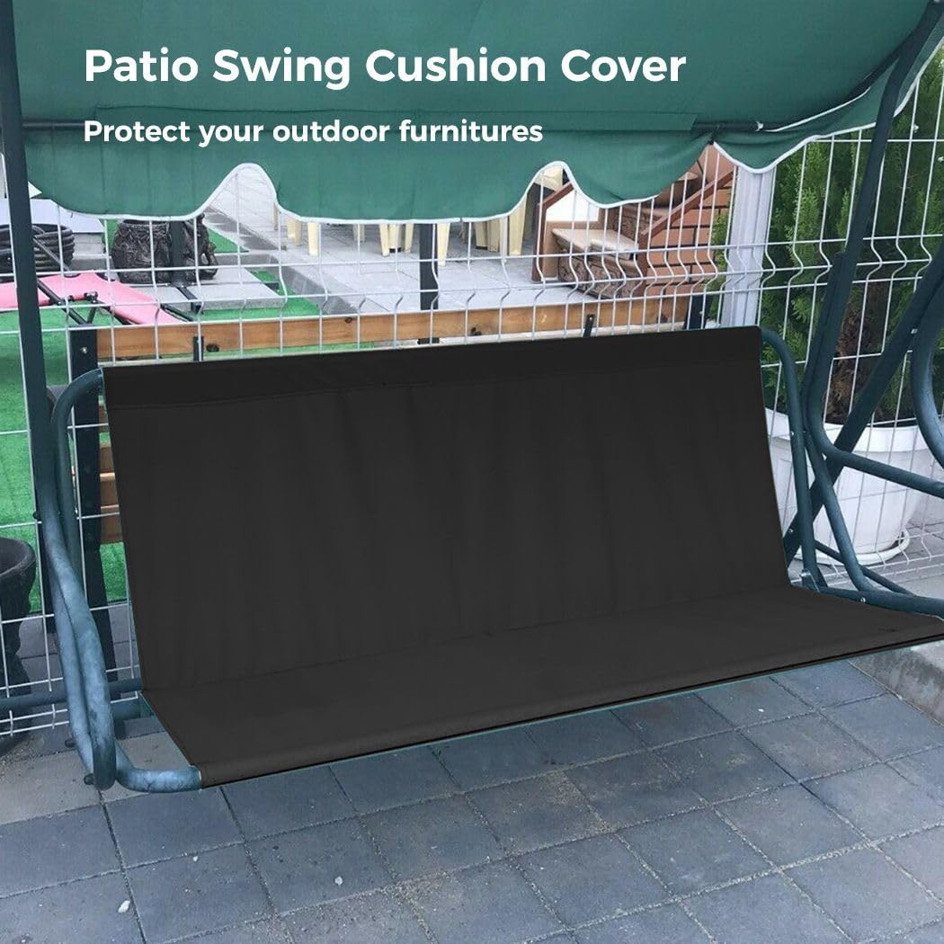 Swing Seat Covers Waterproof, Outdoor 600D Oxford Cushion Replacement for Garden, 58 X 20 X 20 Inches