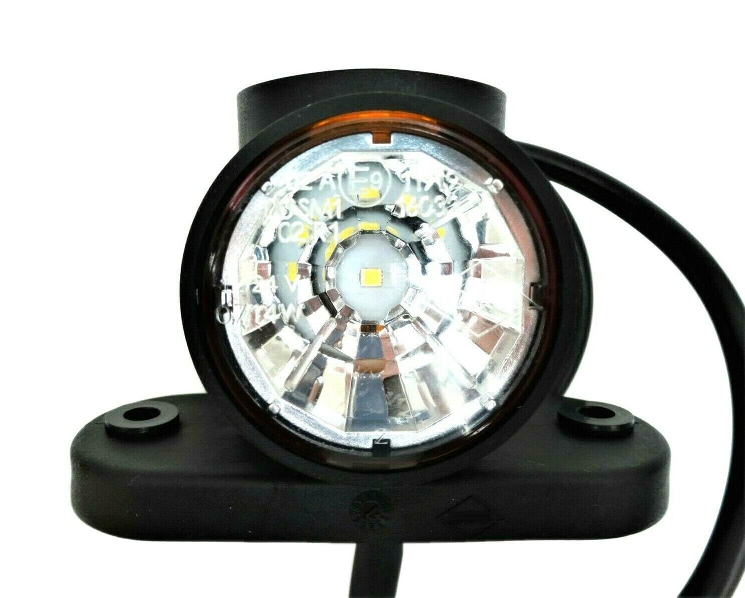 2 luci a LED, indicatori luminosi per ingombro a breve estensione, 12 V/24 V per camion, auto e rimorchi