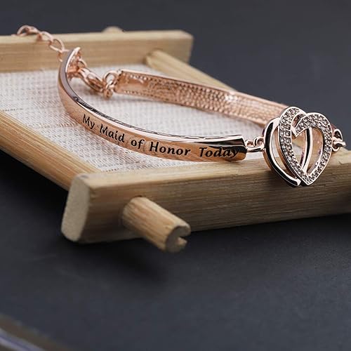 Miniatura 3 de FOTAP Pulsera My Maid of Honor Today My Sister Forever, regalo de boda y fiesta