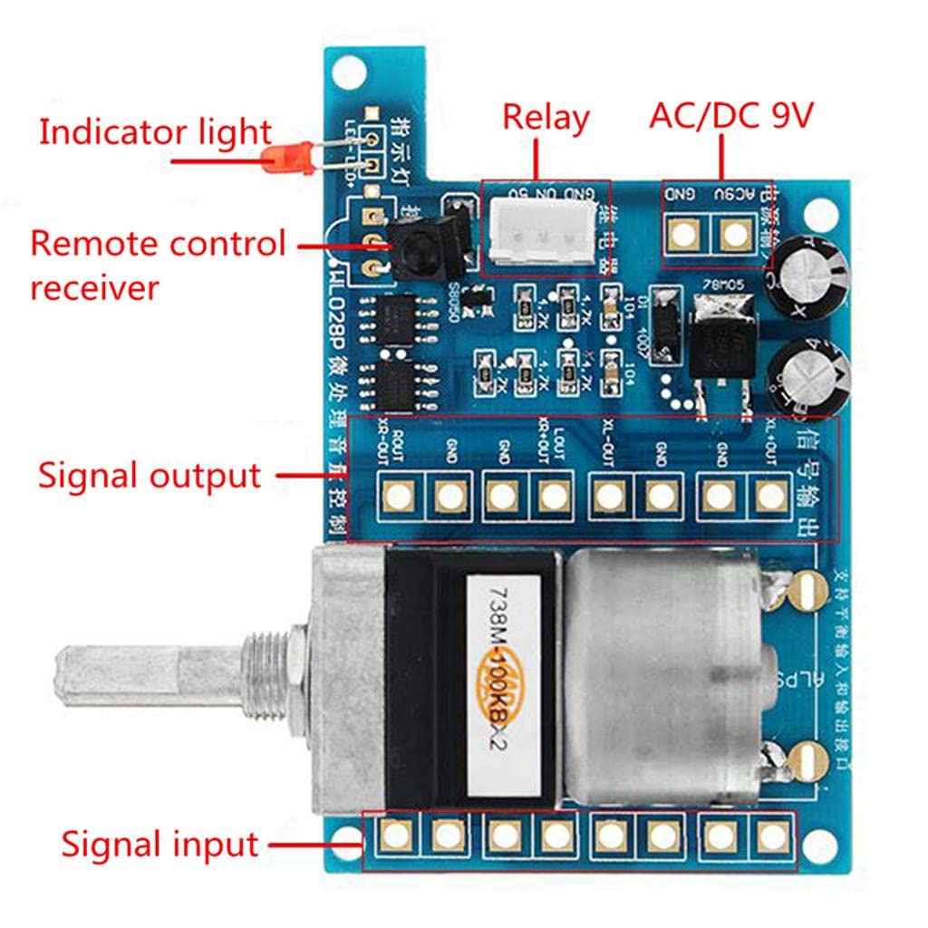 B Baosity 9V IR Télécommande Volume Contrôleur Conseil Pré Potentiomètre