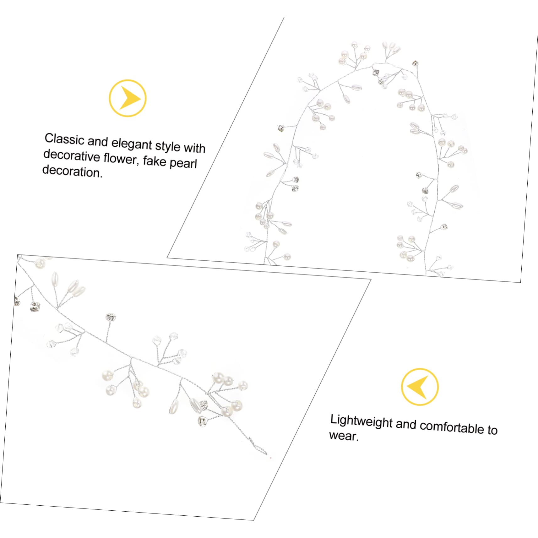 FRCOLOR 5 Stück Brautranken Haarschmuck Brautjungfern Haargummi Perlen Stirnbänder Für Frauen Braut Haarranken Accessoires Für Damen Damen Stirnbänder Hochzeit Kopfschmuck Für Die