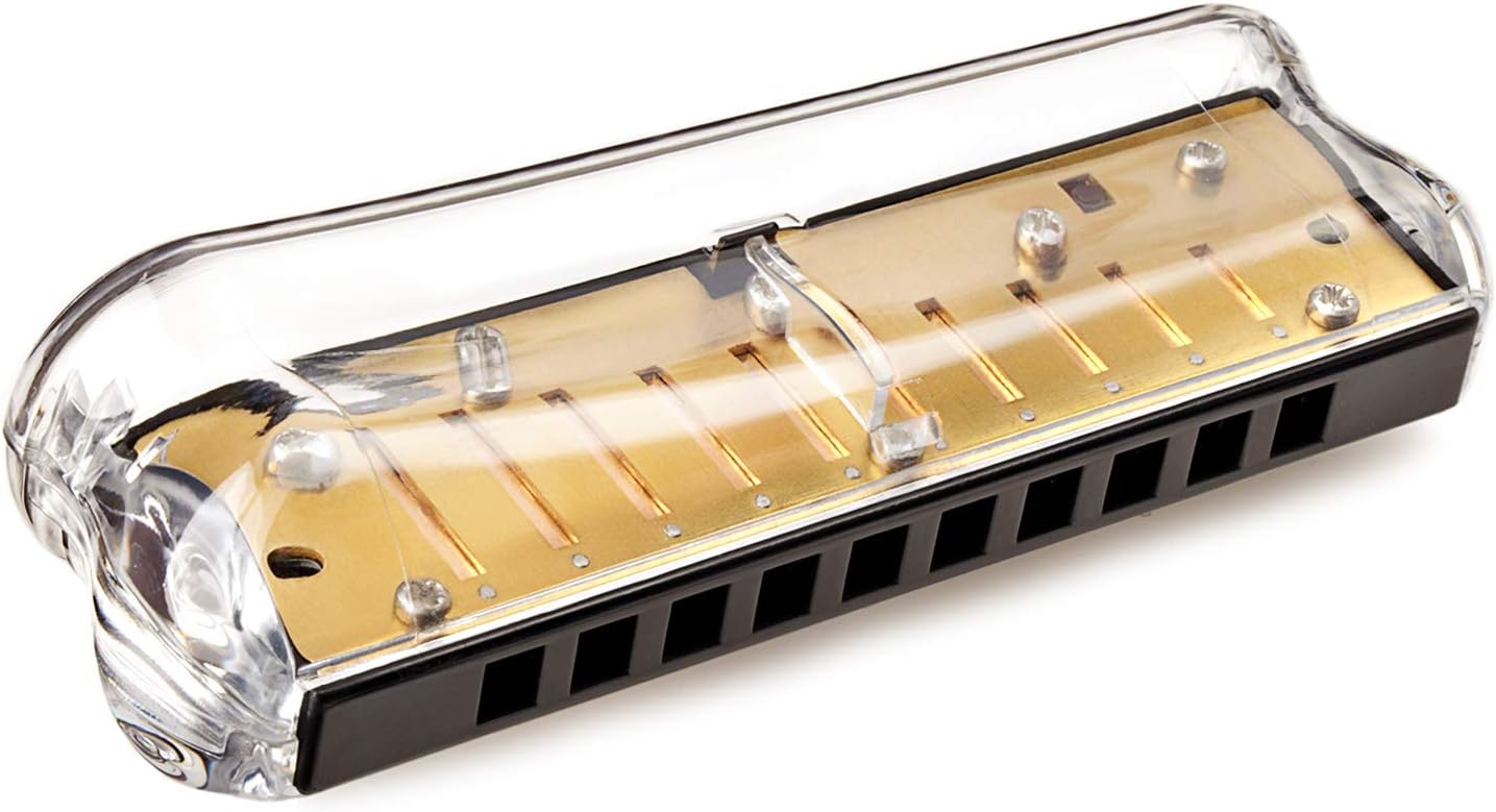 TurboTwenty - Custom Special 20 Harmonica with TurboLid in Variety of Keys and Colors (Key of C, Crystal Ice)