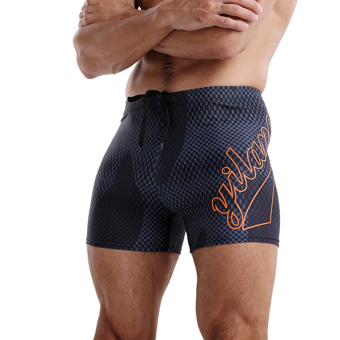 EOYVAIL EOYVAIL Bañadores para hombre,Bañador para hombre, equipo de natación profesional de secado rápido, color negro, talla M adecuado para peso 75-80KG.