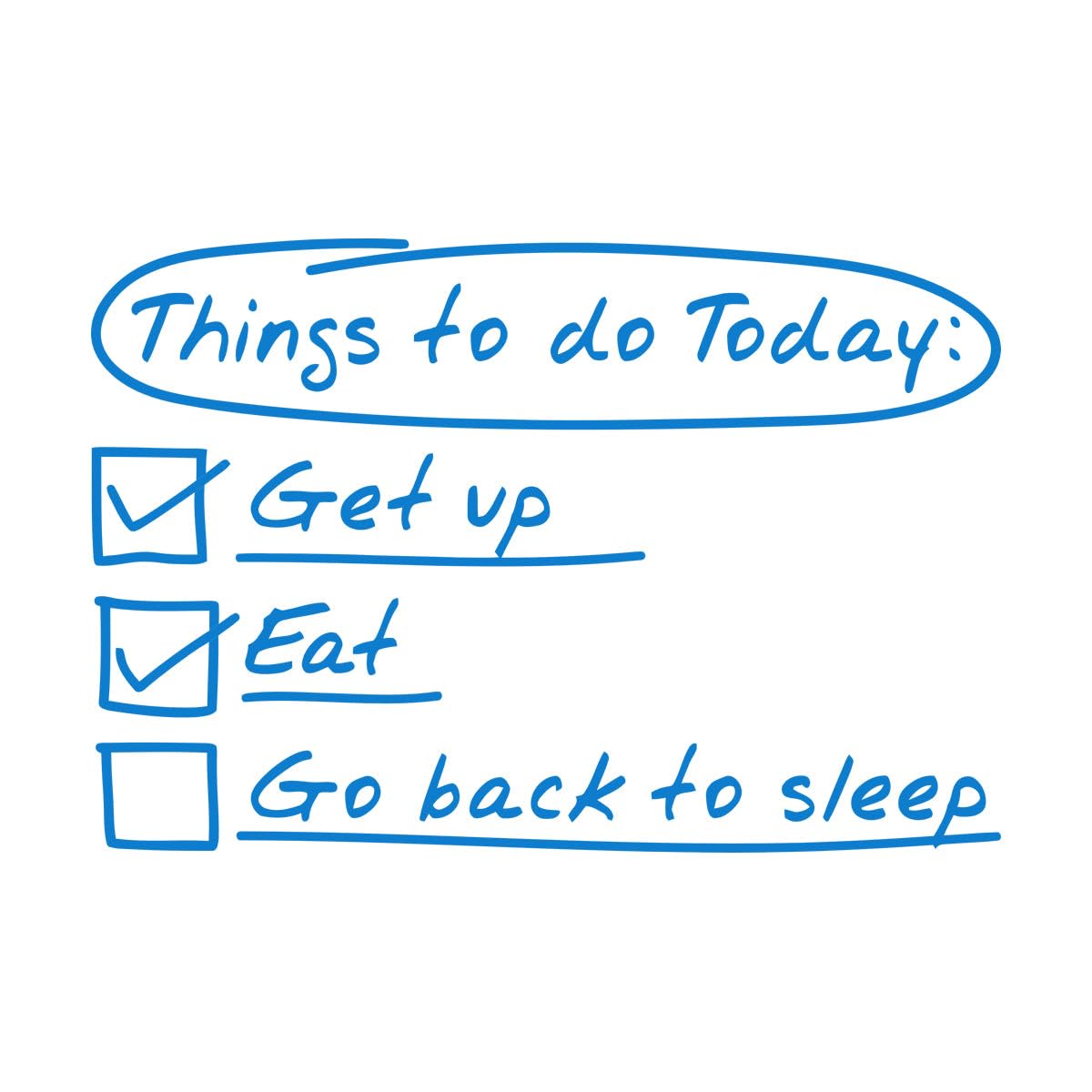 Things to Do Today Windows Sticker 48x71.1cm It Won't Fall Off L-Blue