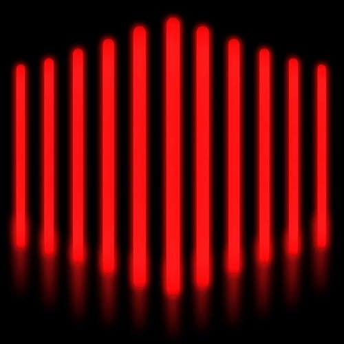 Vista 15 de 12 barras de luz de 14 pulgadas de grado industrial a granel de emergencia jumbo que brillan en la oscuridad, palillos brillantes grandes