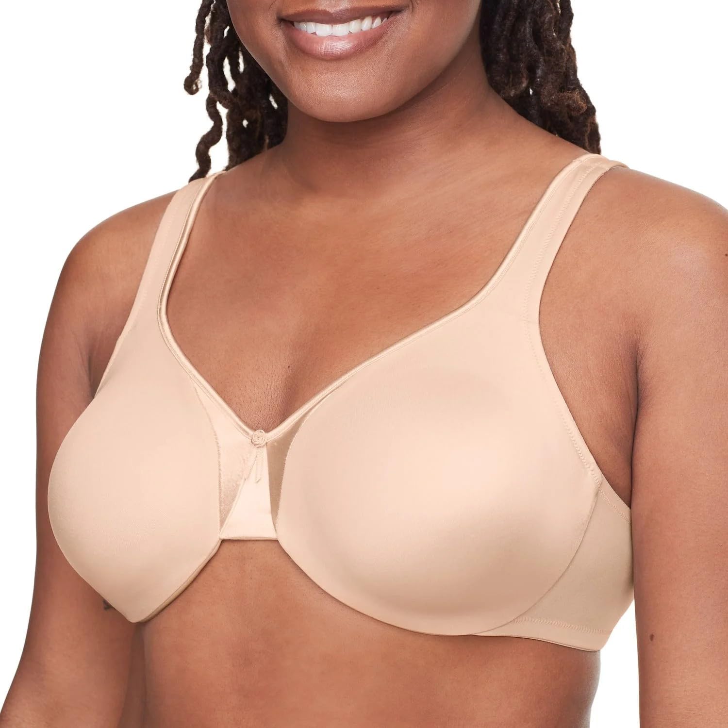 Warners Womens Plus Size Signature Cushioned Support and Comfort Underwire Unlined Full-Coverage Bra 35002a Butterscotch 34DD