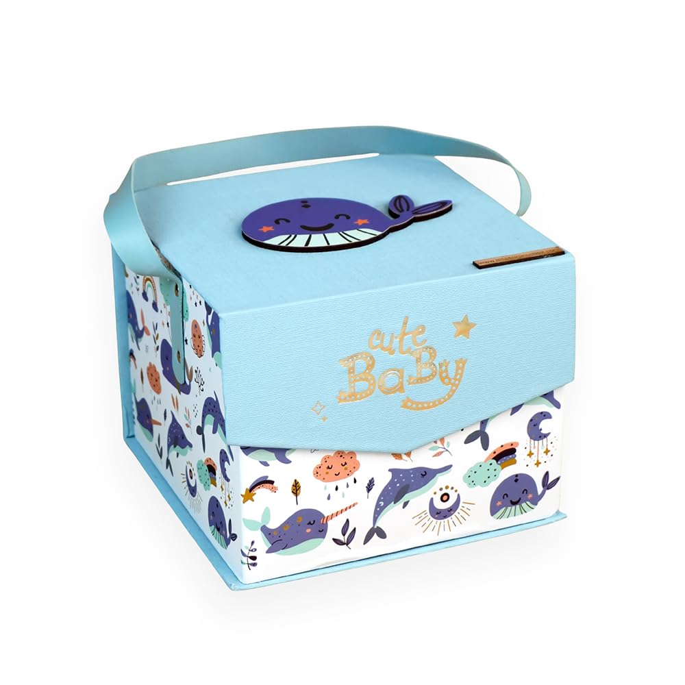 Little Surprise Box, 16 pcs Blue Whale Newborn Hamper/Gift Box for Baby, 0-6 Months-picture-12