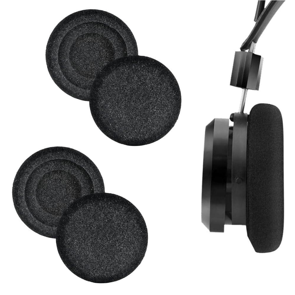 Crysendo Donut Foam for J-abra Evolve 20/30/40/65 Wired & Wireless, P-lantronics C3220, P-lantronics Blackwire 3220 Headphones | Replacement Headphone Cushion Foam Sponge (60mm/6cm) (2 Pairs-Black)-image-6