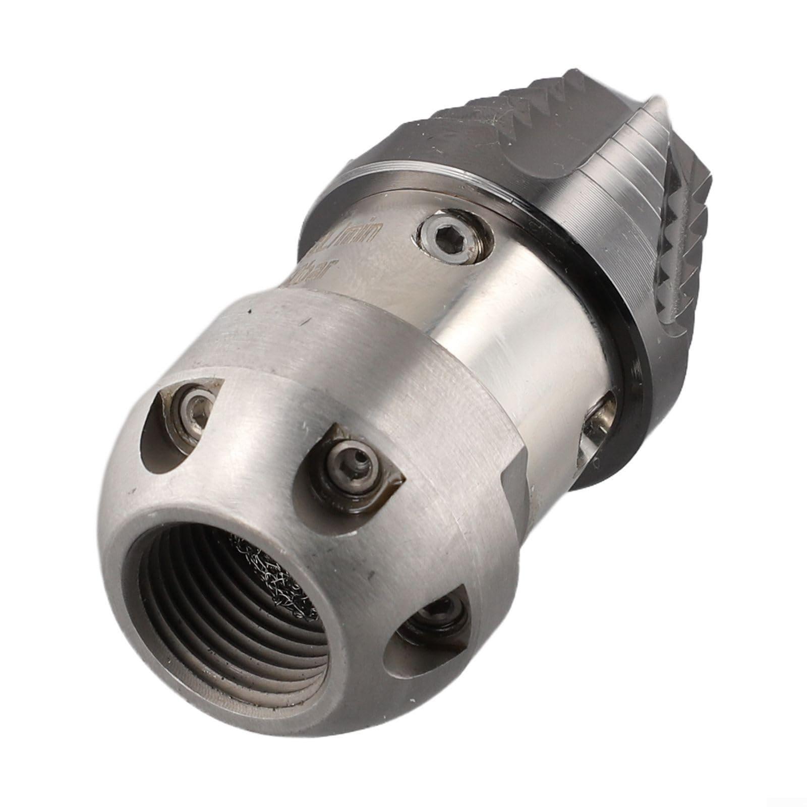 Boquilla de limpieza de drenaje de alta presión de acero inoxidable, construida para una eliminación eficaz de obstrucciones y restauración de flujo de residuos (40 l/min, 150 kg)