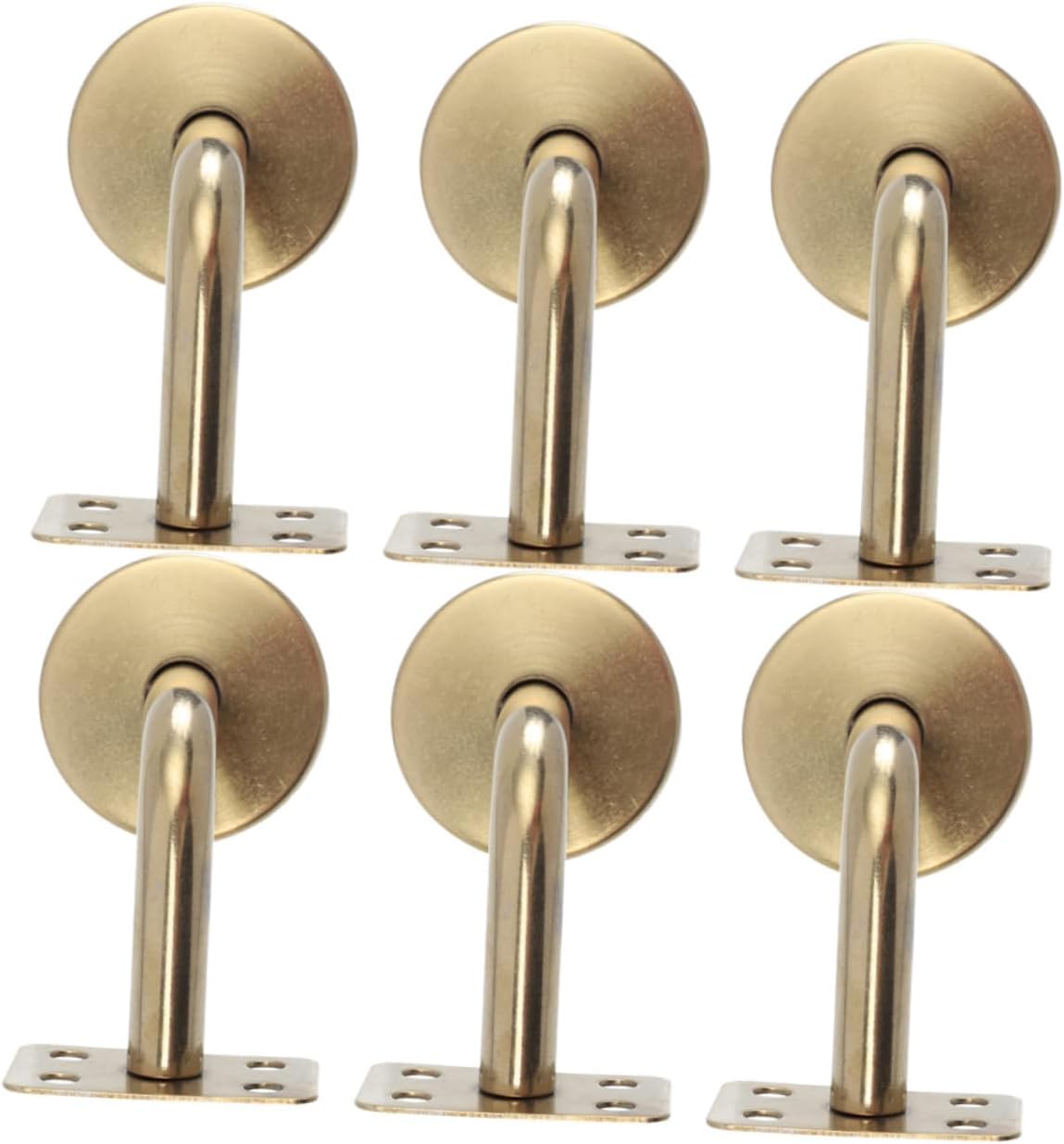 6pcs Stair Handrail Brackets for Steps Heavy Duty Stainless Steel Handrail Support DIY Project Friendly