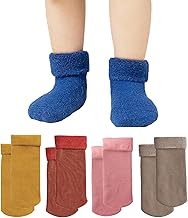 NICSY Kids Warm Woolen Winter Socks for Baby Without Thumb Winter socks Ankle length Kids Baby boys Baby girls Multicolour