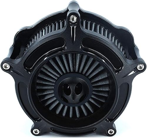 Filtro de aire CNC corte turbina admisión motocicleta limpiador cromo para Harley Touring 2017 - en adelante Road King 2017 - hasta Softail 2018 -