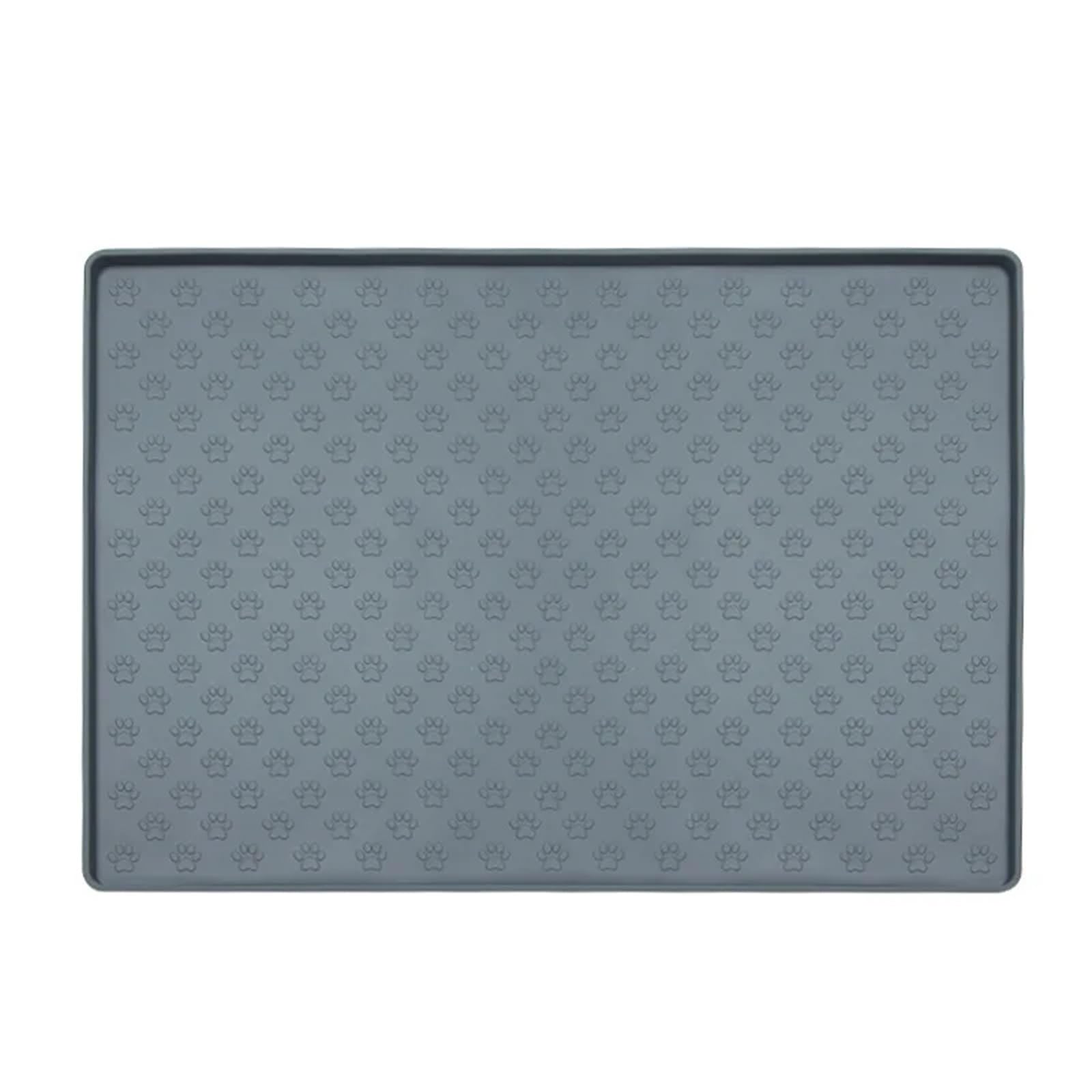 Futtermatten für Haustiere Silikonmaterial, Hundetrinkwasser und Fressmatte, Katze, Haustier, verschleißfest, langlebig, leicht zu reinigen wasserdichte(Grey-2pcs,48cmX30.0cm)