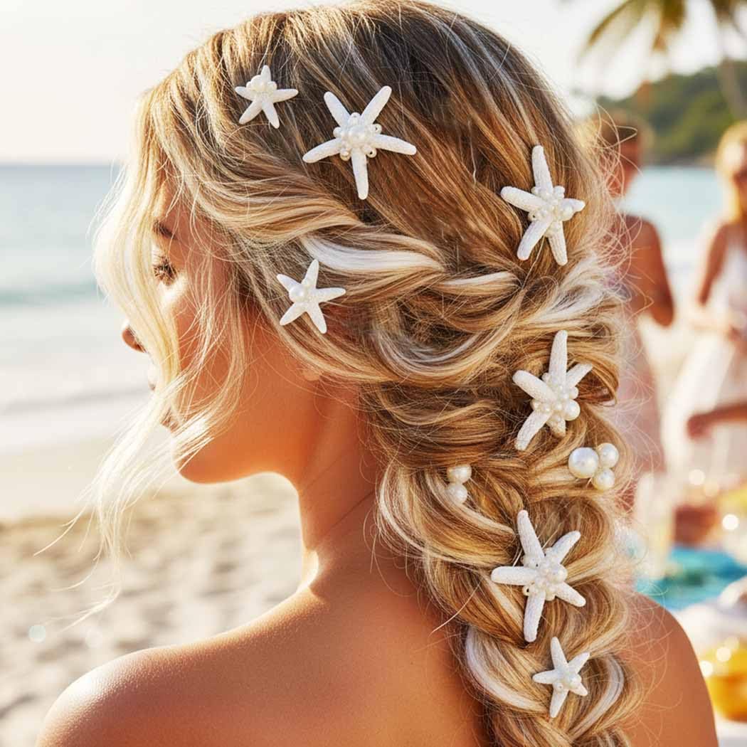 Yean Starfish Hair Clip Mermaid Hair Accessories Seashell Pins for Women