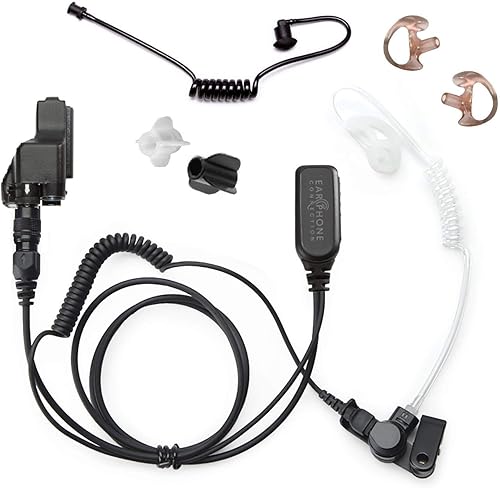 Auricular de radio para Motorola XTS Series, EP1323QR Micrófono de solapa Hawk de liberación rápida, auriculares de vigilancia policial, incluye