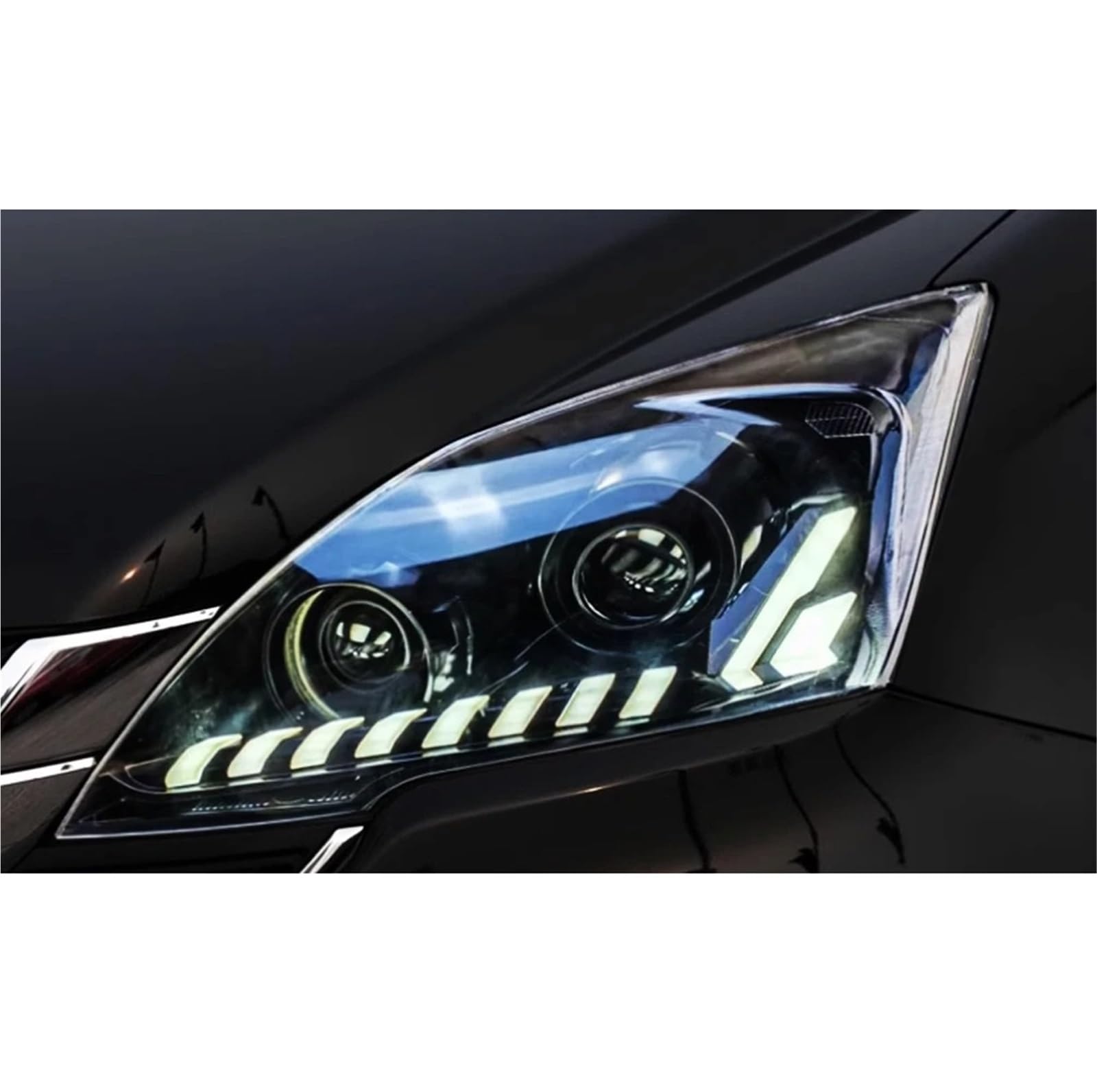 Faro Anteriore per Auto 2007-2011 Fari CRV DRL Indicatore di direzione Buon Fascio Angel Eye Lente proiettore Faro Anteriore Gruppo Faro Auto