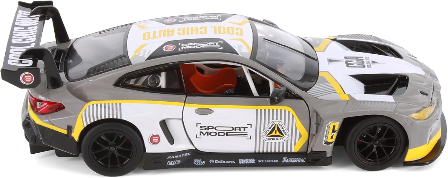 Box of 4 BMW M4 GT3 CCA Cool Chic Auto, Gray 68282SD - 1/24 Scale Diecast Model Cars