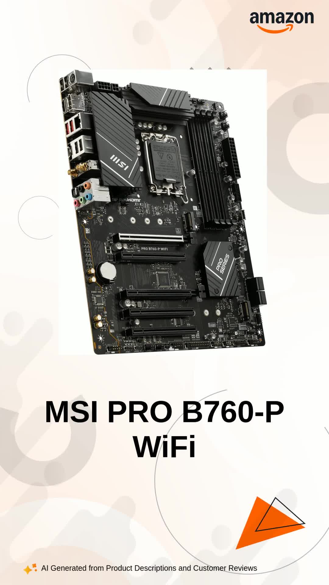 MSI PRO B760-P WiFi ProSeries Motherboard