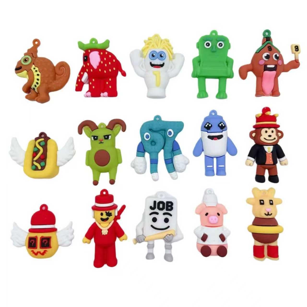 AMEHOAT Italian Brainrot Action Figures Set, Italian Brainrot Toys,Tung Tung Tung Sahur Figures,3D Collectible Figures Tralalero Tralala Desk Toy Gifts for Fans,Colleagues,Friends (15PCS) — image 1
