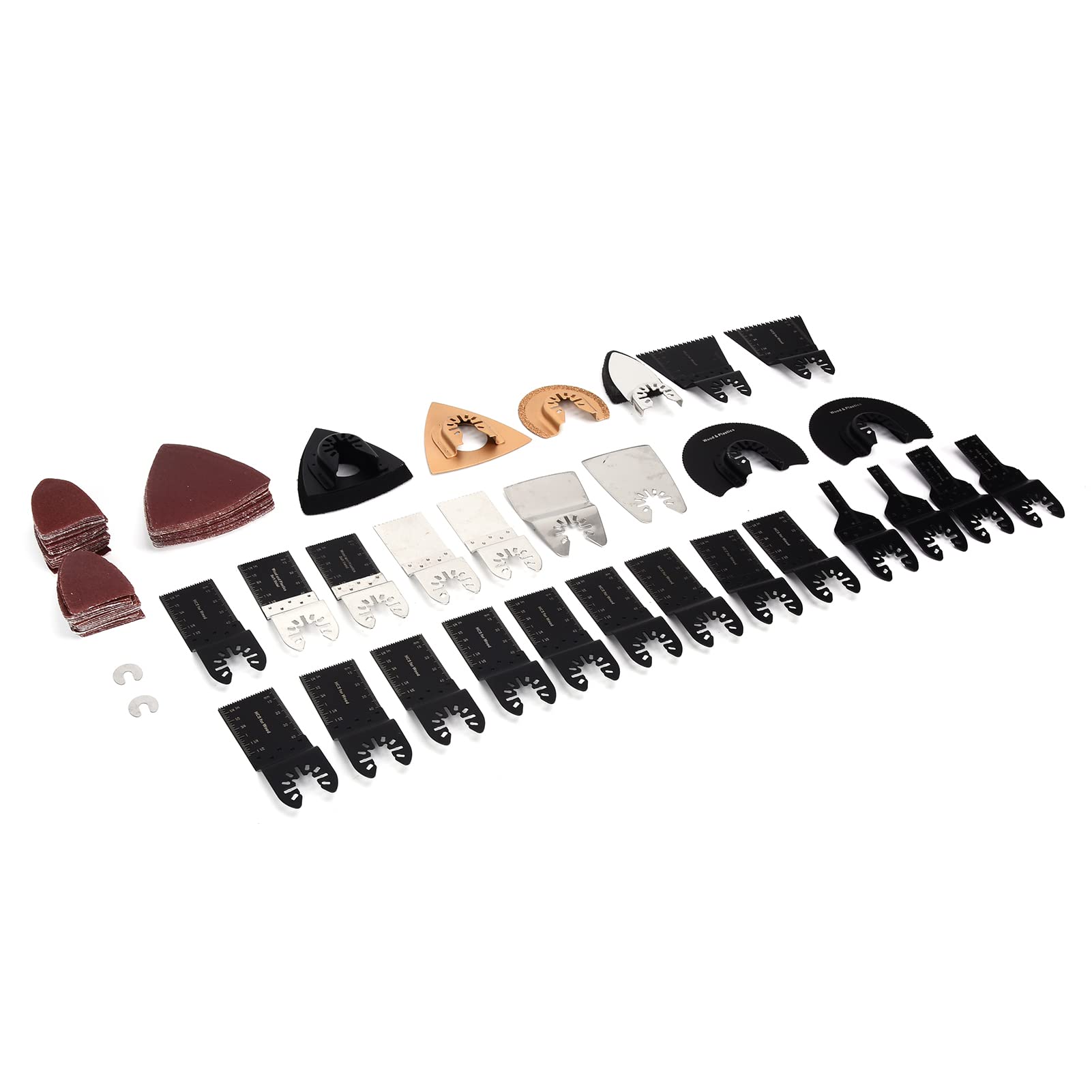 Kit di lame professionali per utensili oscillanti in acciaio ad alto tenore di carbonio, set di accessori per seghe multiutensile per il taglio di legno, metallo e plastica