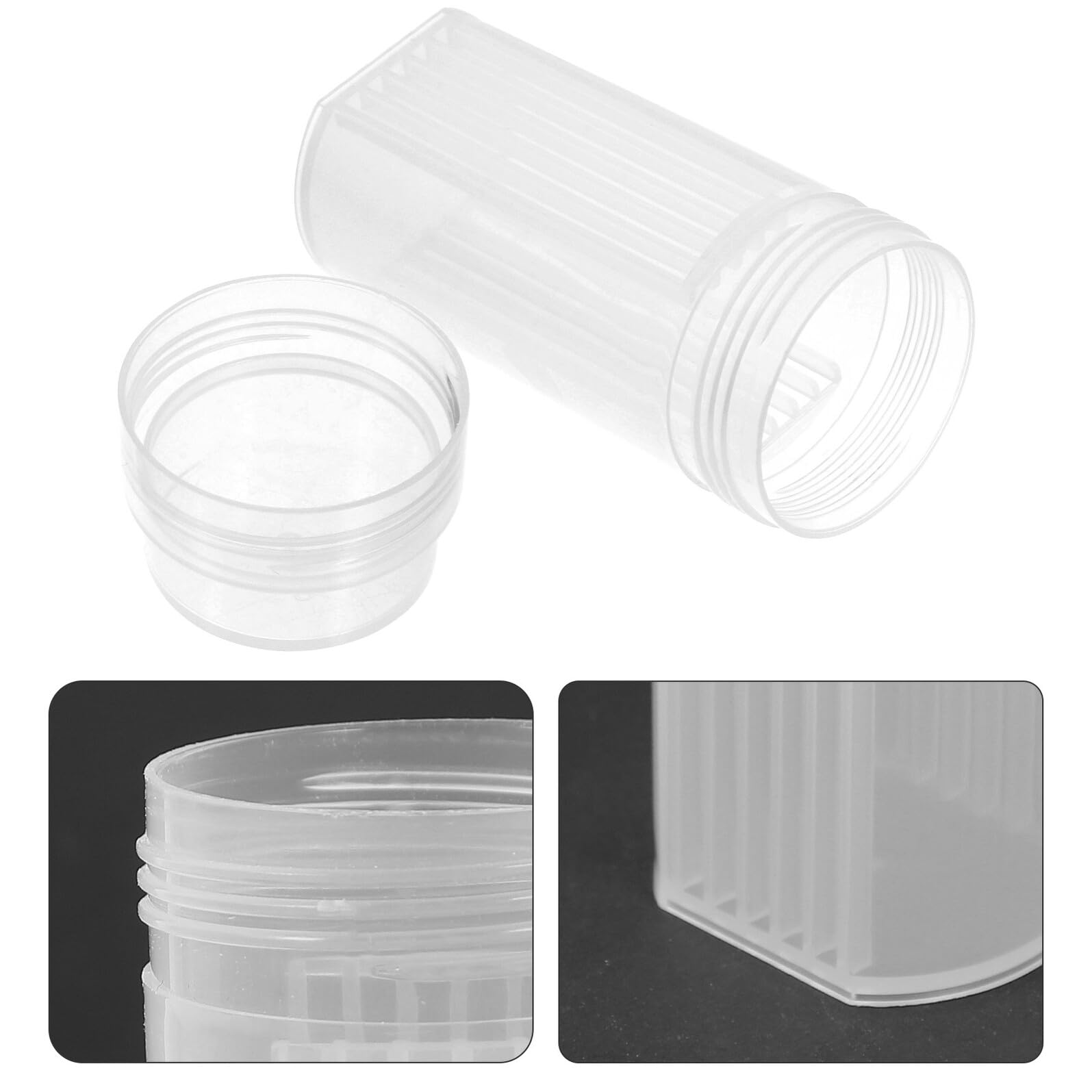 Anneome 6 Stück-pack Mikroskop Kunststoffgefäße mit Deckel Fassungsvermögen für 5 Objektträger Auslaufsicheres Design Transparent für Labor und Forschungszwecke