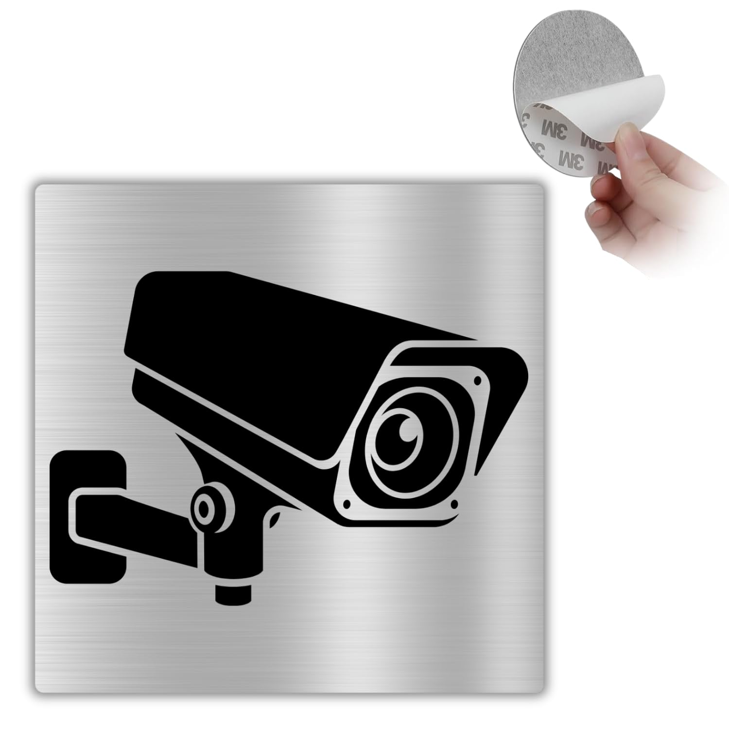 Adesivo in italiano avviso casa area videosorvegliata trasparente, segnalazione telecamera, zona video sorvegliata, porta, vetro, campanello, 10x4 cm