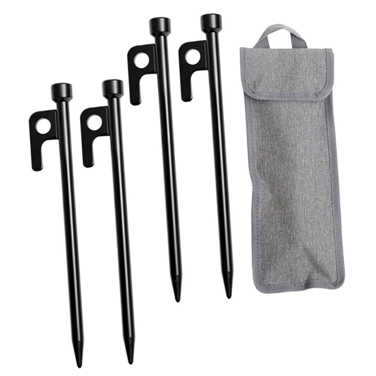 Piquetas de metal para tienda de camping que no se doblan estacas para suelo duro