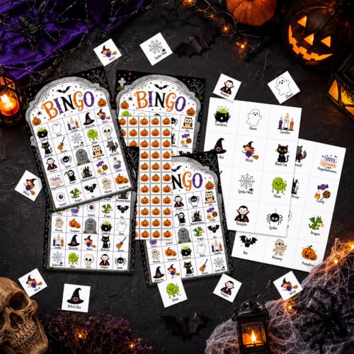 Halloween Bingo Game, 24 Player Party Card Set for Spooky Group Games-2 - image 4