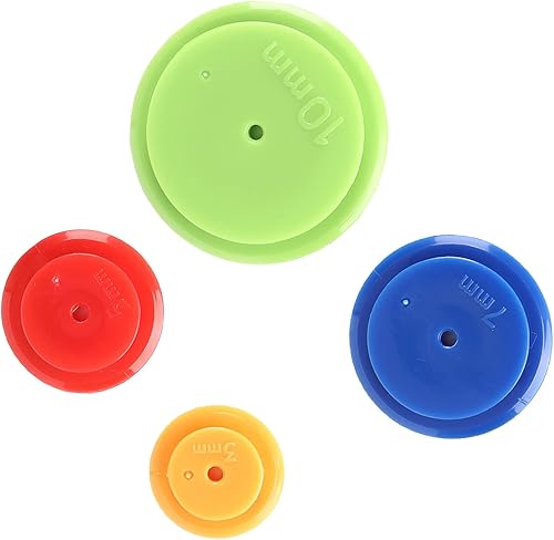 Juego de 4 ruedas de trazado de 4 tamaños, juego de marcadores de admisión de costuras de diferentes tamaños, rueda de trazado de retazos redondos